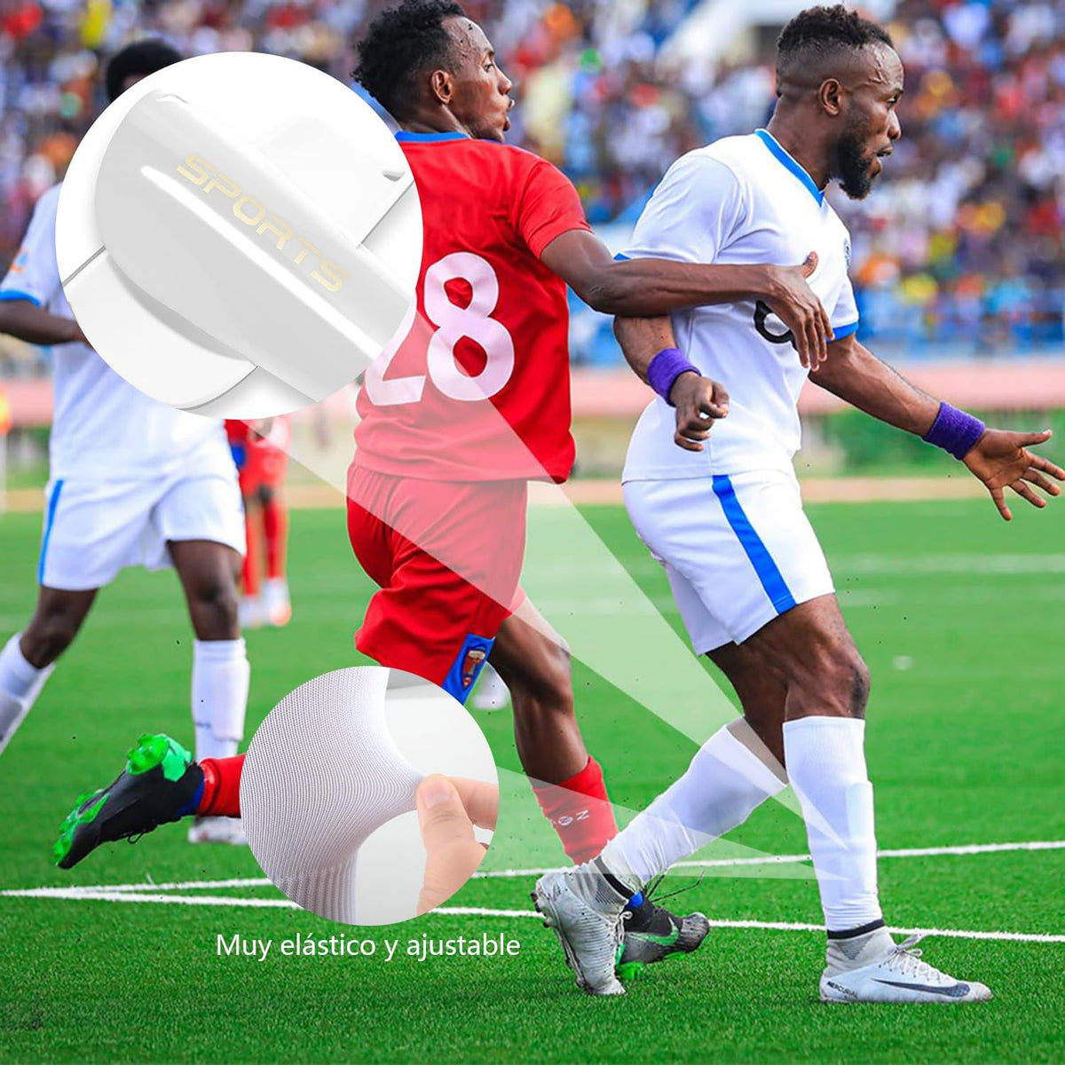 MATCHGRIP PRO™ — Pack Football 5-en-1 : Chaussettes Grip, Protège-Tibias, Manchons, Strap & Sac