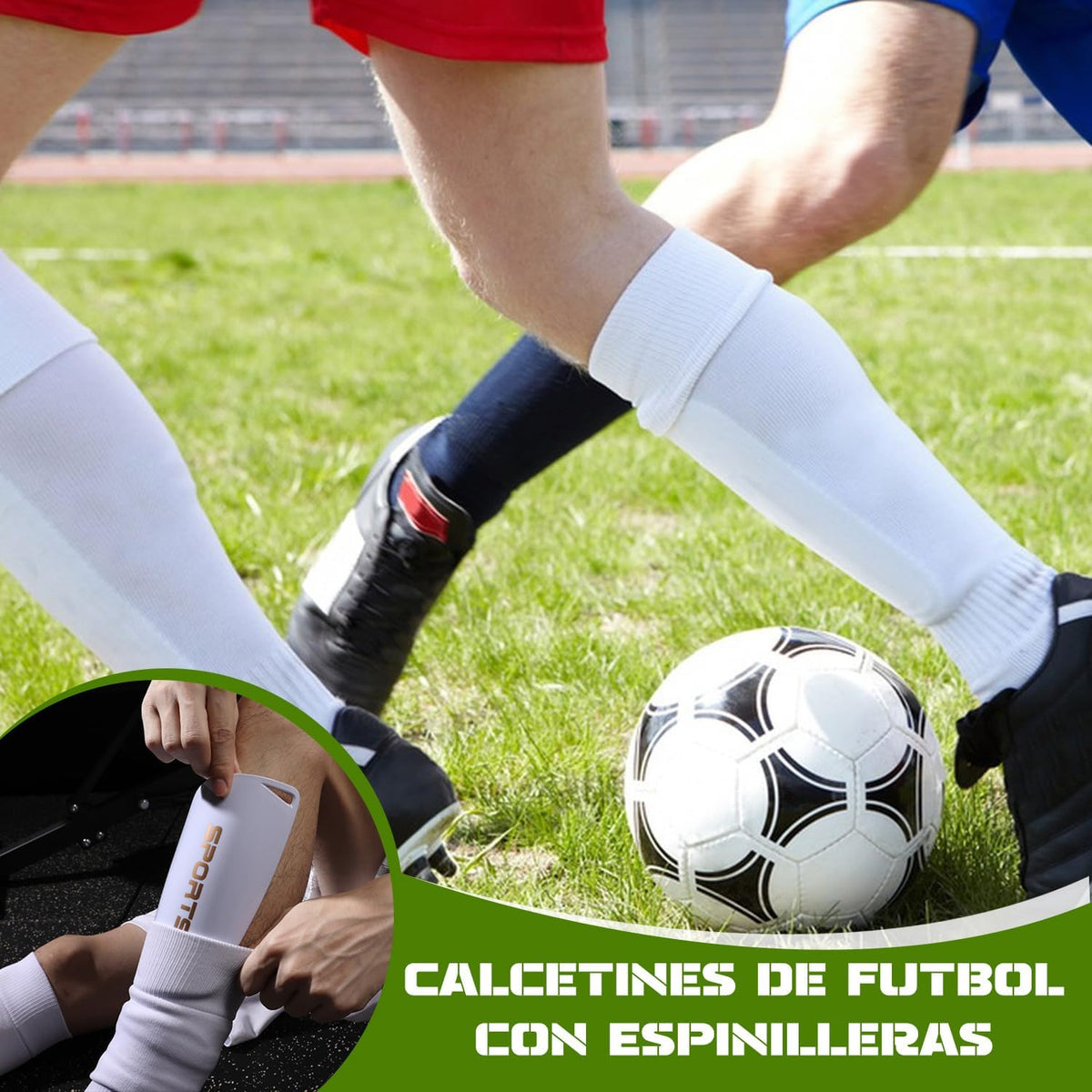 MATCHGRIP PRO™ — Pack Football 5-en-1 : Chaussettes Grip, Protège-Tibias, Manchons, Strap & Sac