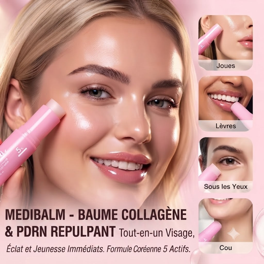 Medibalm — Baume Collagène & PDRN Repulpant Visage, Yeux, Lèvres