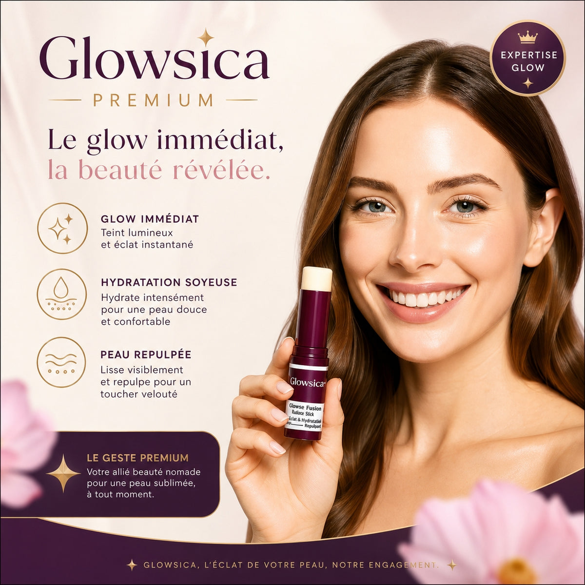 GLOWSICA|® Glow Multi Balm — Le stick qui lisse, repulpe et réveille ton visage en quelques secondes