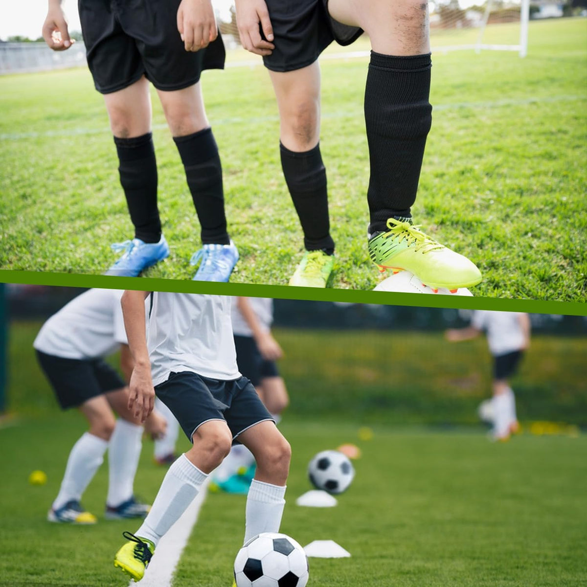 MATCHGRIP PRO™ — Pack Football 5-en-1 : Chaussettes Grip, Protège-Tibias, Manchons, Strap & Sac