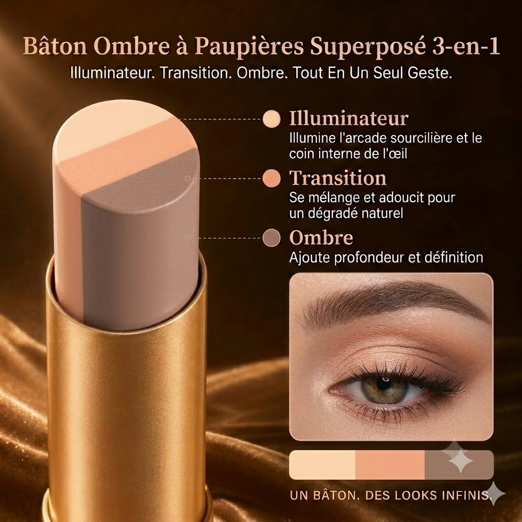 Stick ombre a paupieres avant apres regard