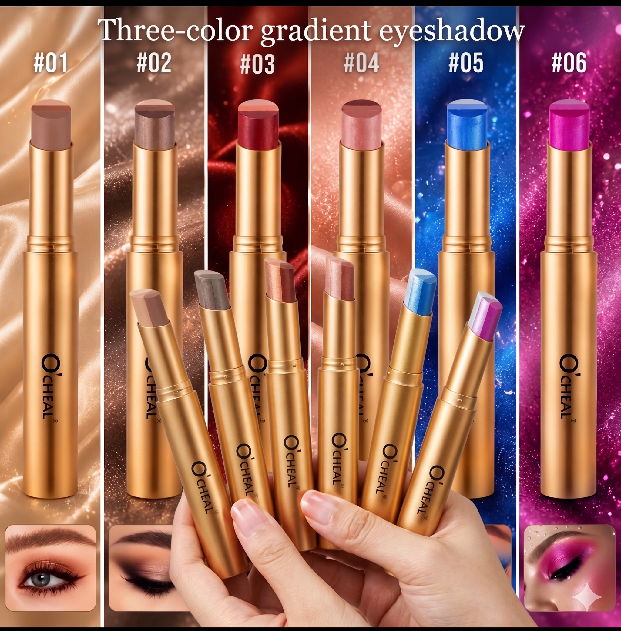 Stick ombre a paupieres resultat maquillage yeux