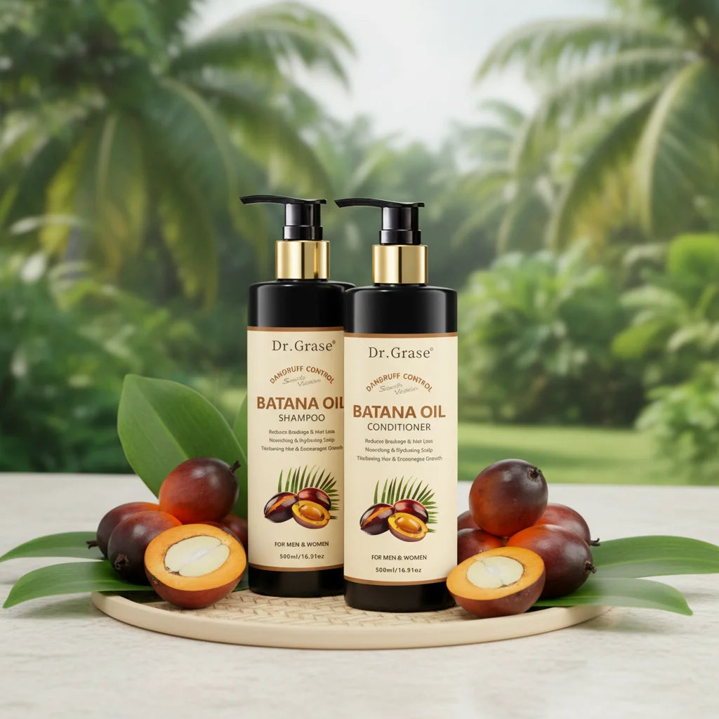 Private Label Sulfate Free Natural Keratin anti Hair Loss Anti-Dandruff Batana Oil Shampoo and Conditioner Set