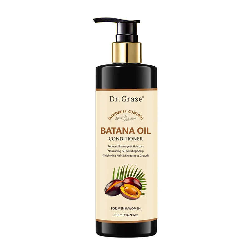 Private Label Sulfate Free Natural Keratin anti Hair Loss Anti-Dandruff Batana Oil Shampoo and Conditioner Set