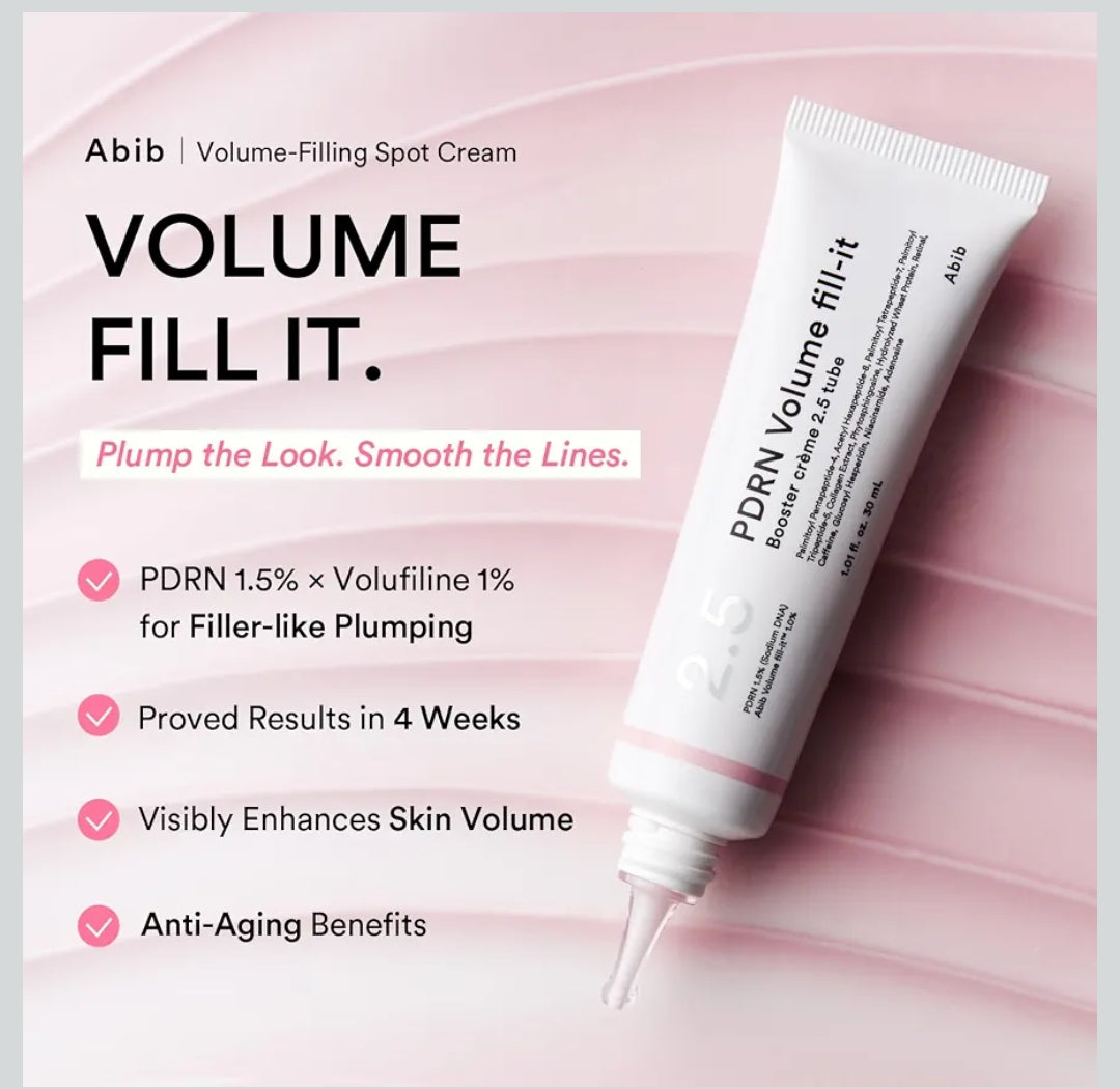 PDRN VOLUME FILL-IT 2.5 — Crème Visage Repulpante au PDRN 15 000 ppm et Volufiline, Tube Airless 30 g