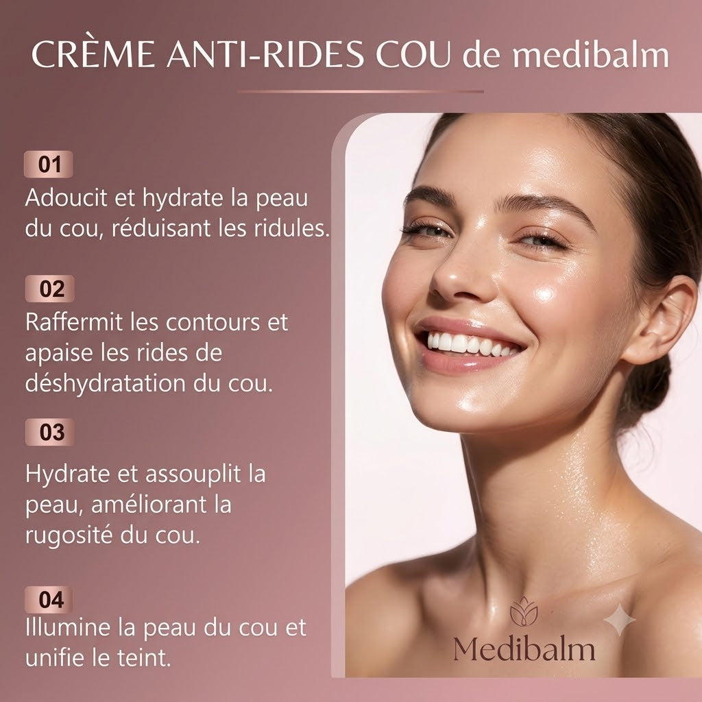 MEDIBALM® — Crème Sculptante Cou & Décolleté au PDRN & Gua Sha Intégré (90 g)