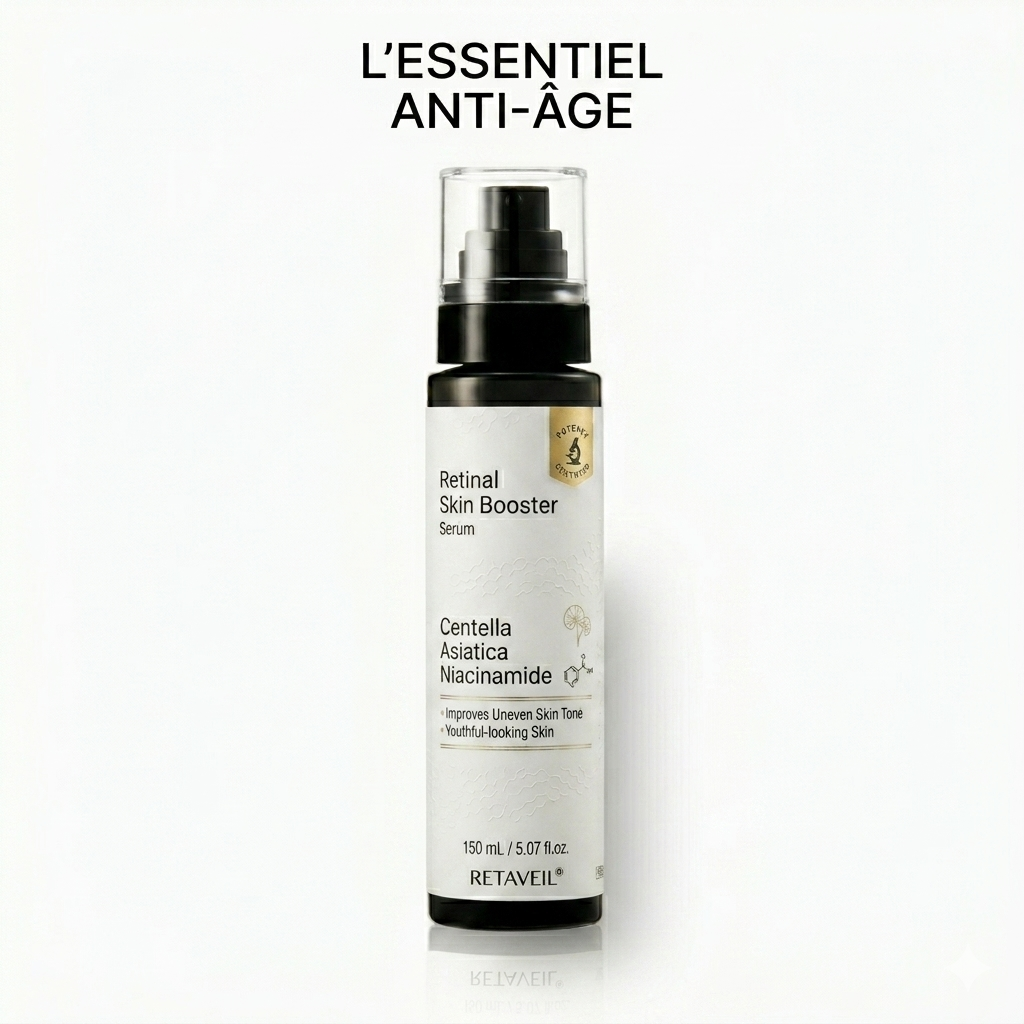 RETAVEIL Retinal Skin Booster – Sérum 3-en-1 Anti-Âge Centella Asiatica & Niacinamide 150ml