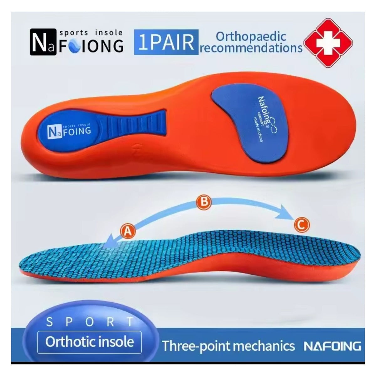 Semelles orthopediques tissu respirant