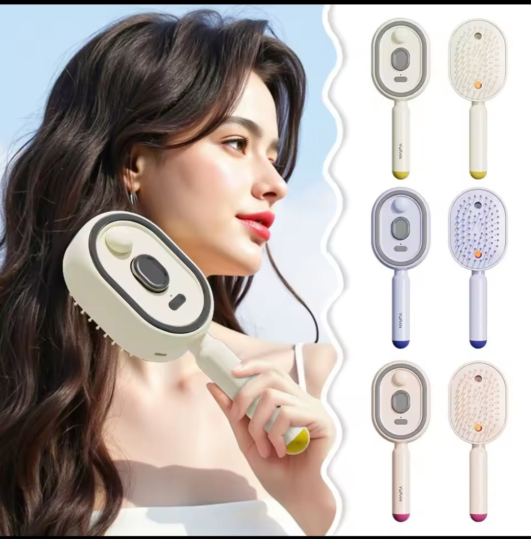 Brosse Électrique Capillaire 3-en-1 — Massage Cuir Chevelu & Applicateur d'Huile