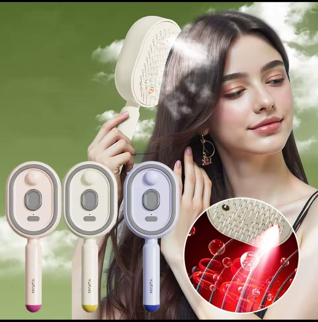 Brosse Électrique Capillaire 3-en-1 — Massage Cuir Chevelu & Applicateur d'Huile