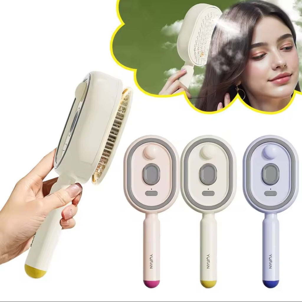 Brosse Électrique Capillaire 3-en-1 — Massage Cuir Chevelu & Applicateur d'Huile