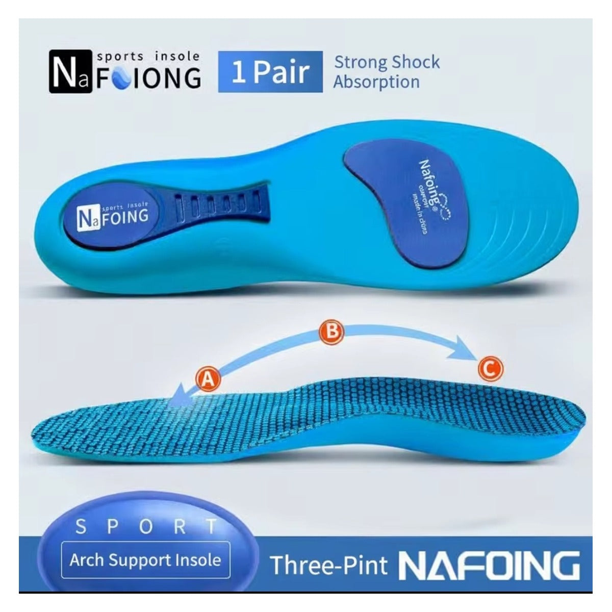 Semelles orthopediques coque talon en U