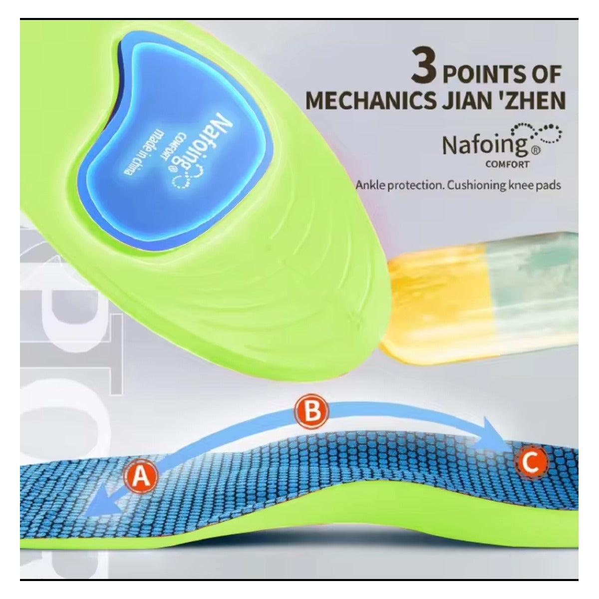 Semelles orthopediques double courbure flexible