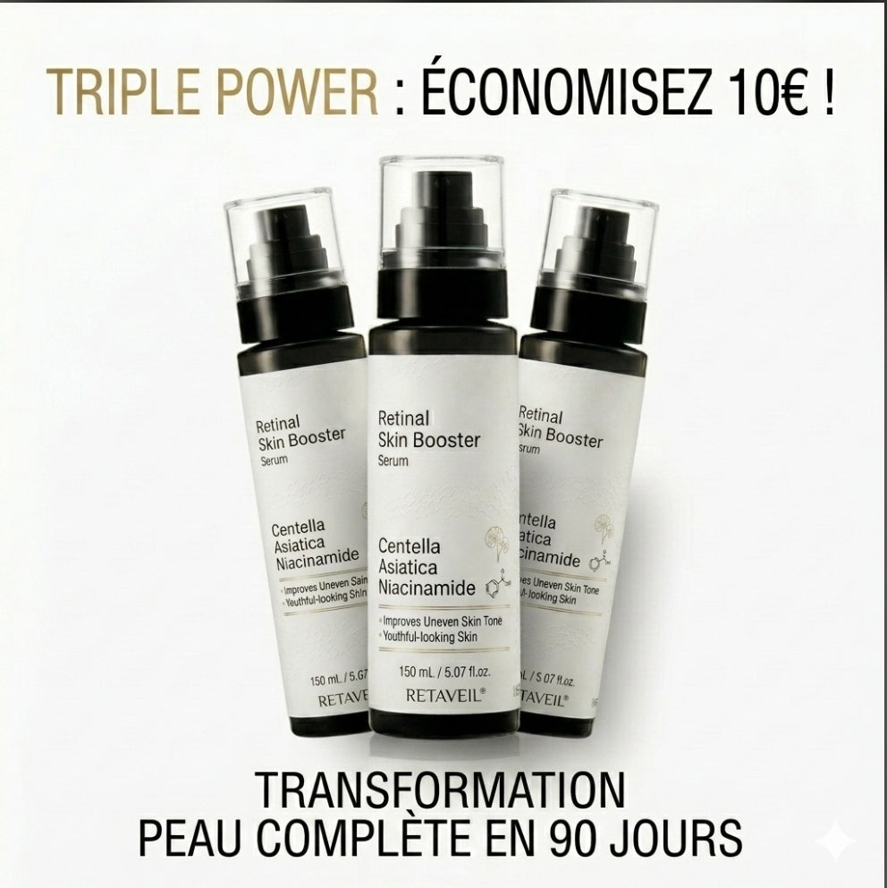 RETAVEIL Retinal Skin Booster – Sérum 3-en-1 Anti-Âge Centella Asiatica & Niacinamide 150ml